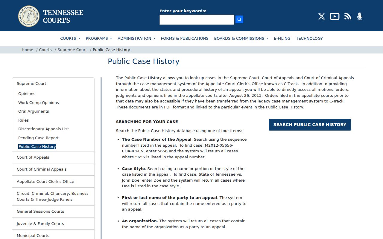Jackson County case search coverage guidance from Tennessee courts