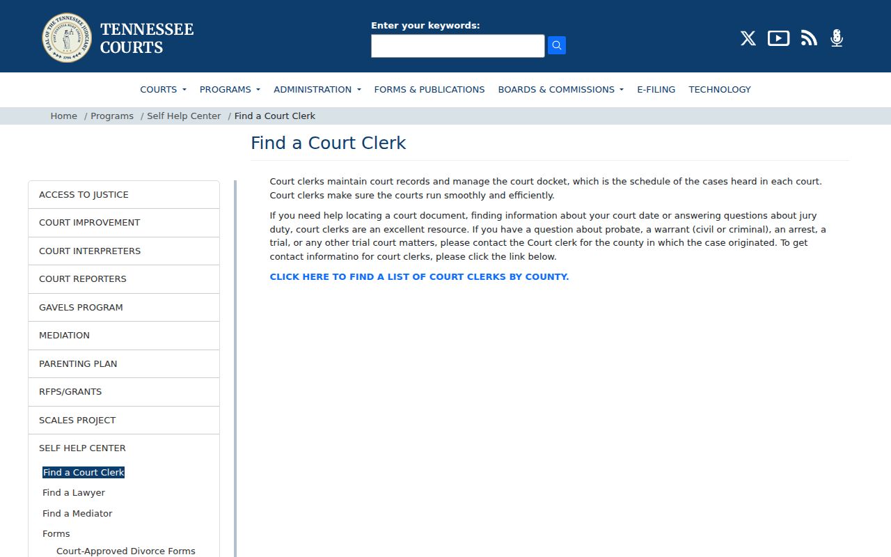 Jackson County court dates clerk and docket guidance