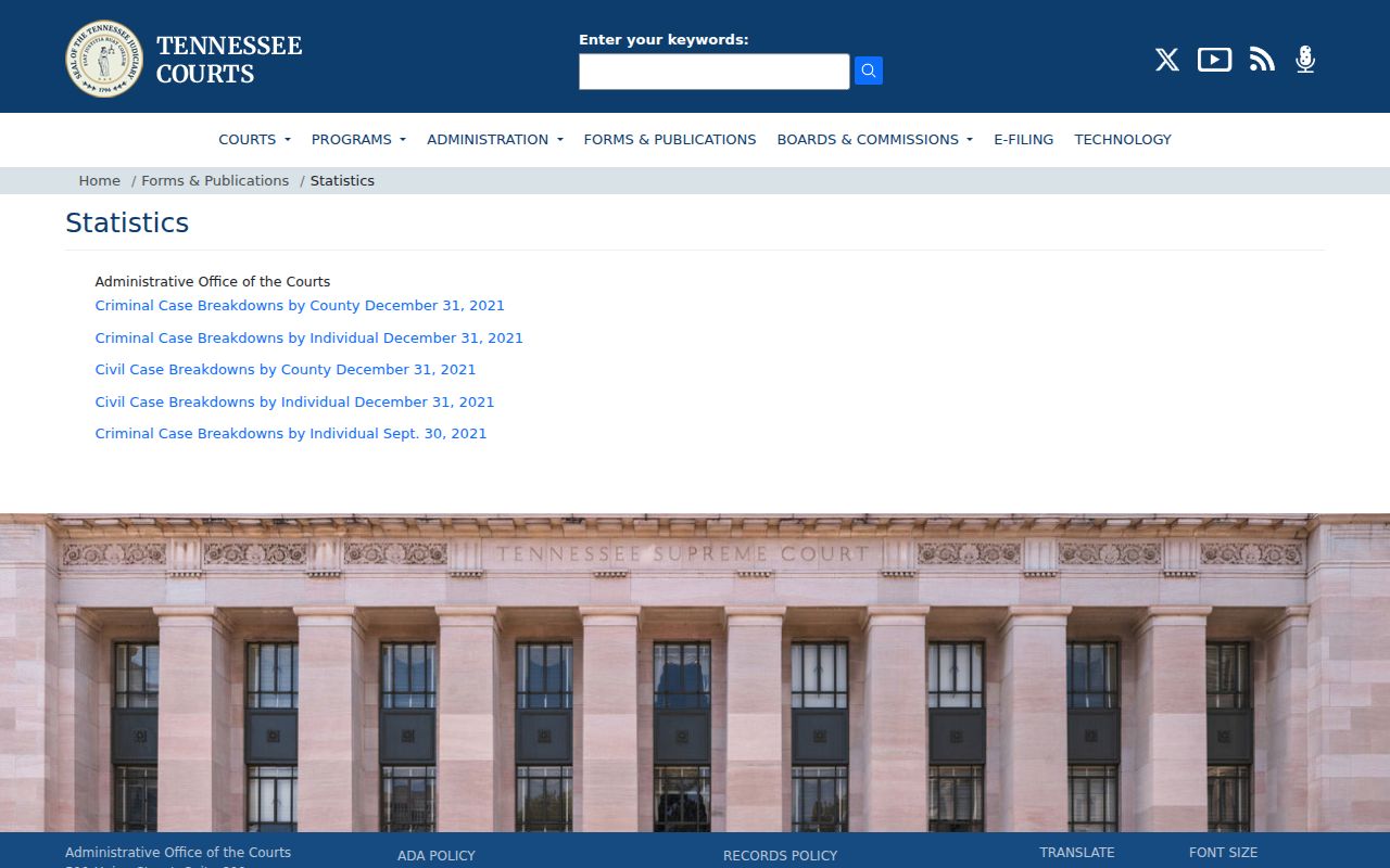 Jackson County court dates AOC statistics resources