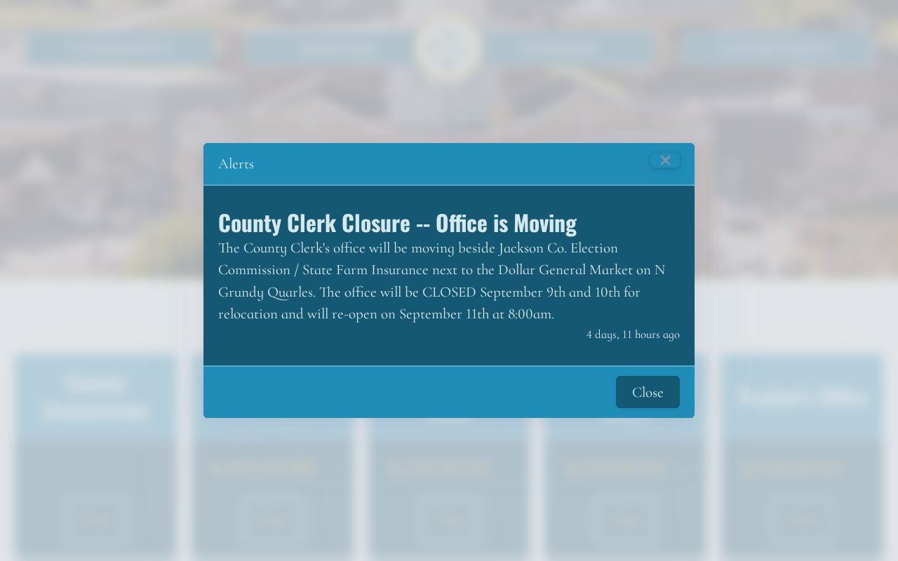 Jackson County government office directory for court docket contacts